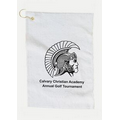 Turkish Hemmed Golf Towel 11"x18" (White)